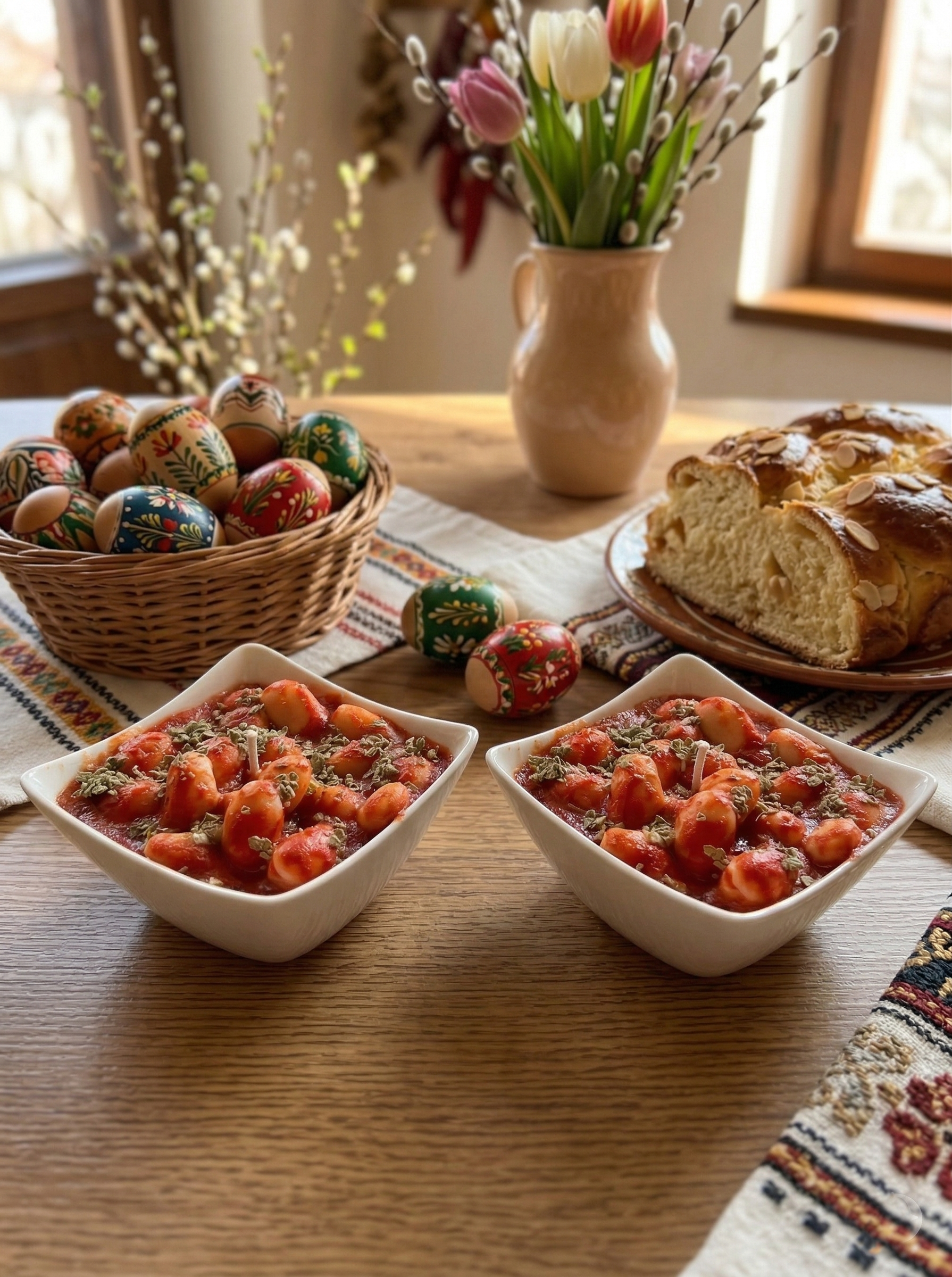 Свещ "Боб с лютеница"