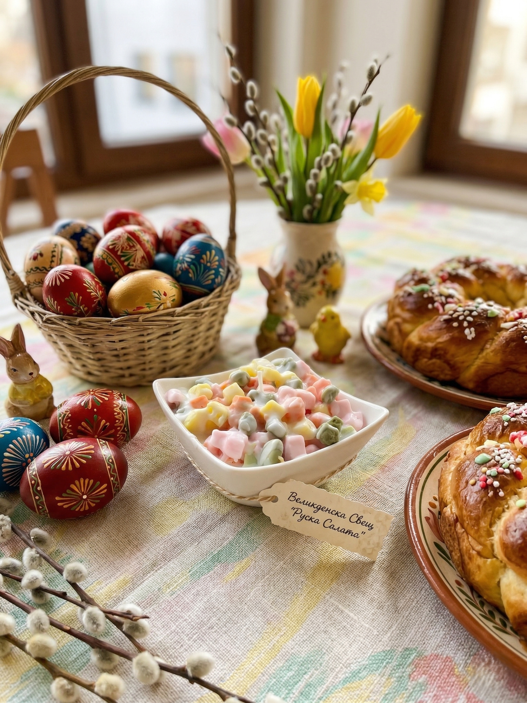 Свещ "Руска салата"