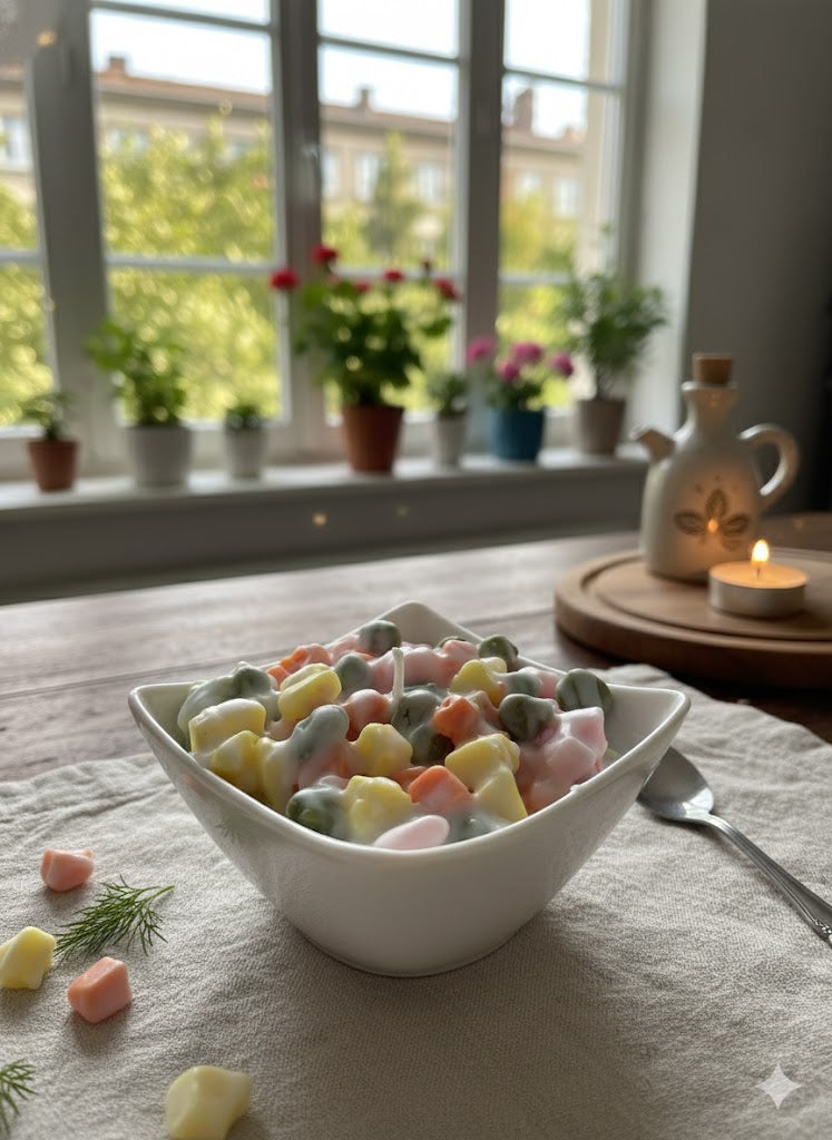 Свещ "Руска салата"