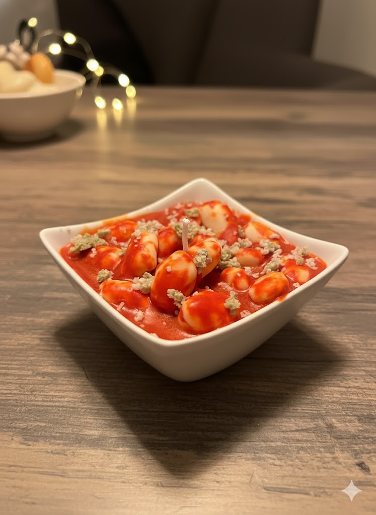 Свещ "Боб с лютеница"