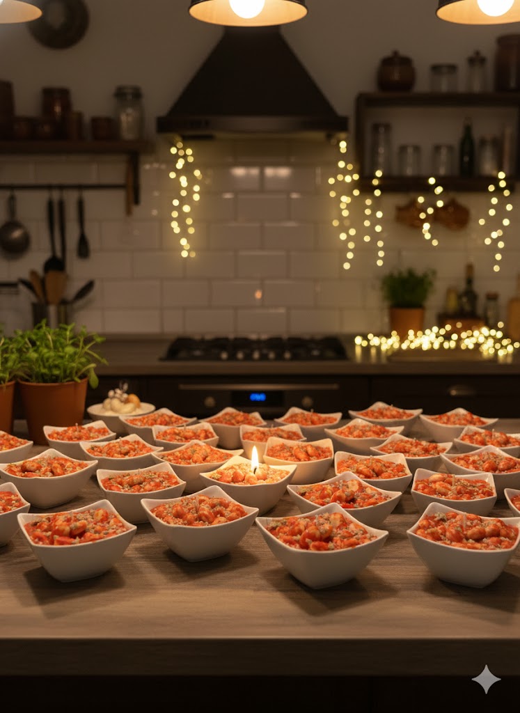 Свещ "Боб с лютеница"